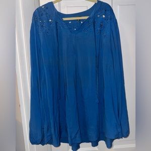 Torrid long sleeve top with beaded neckline